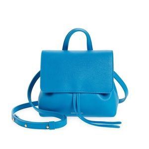 Mansur Gavriel Mini Soft Lady Bag NWT Cerulean Blue Italian Leather Convertible